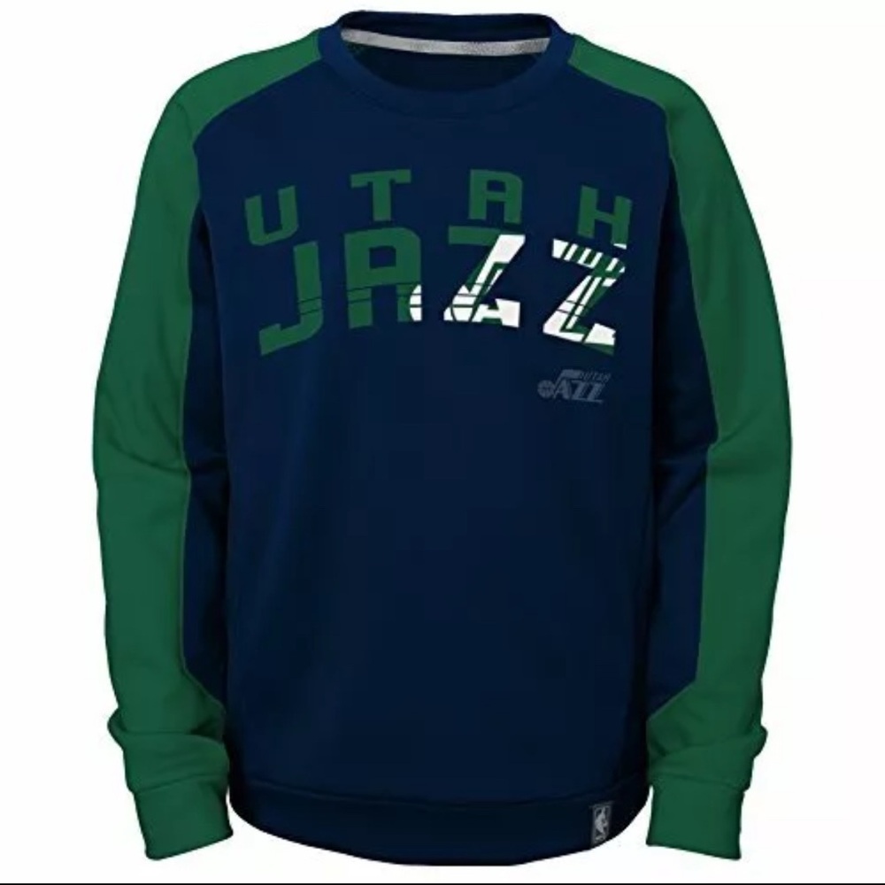 NWT [Outerstuff] Utah Jazz NBA Crewneck Long-Sleeved Sweatshirt Kids Sz M (5/6)